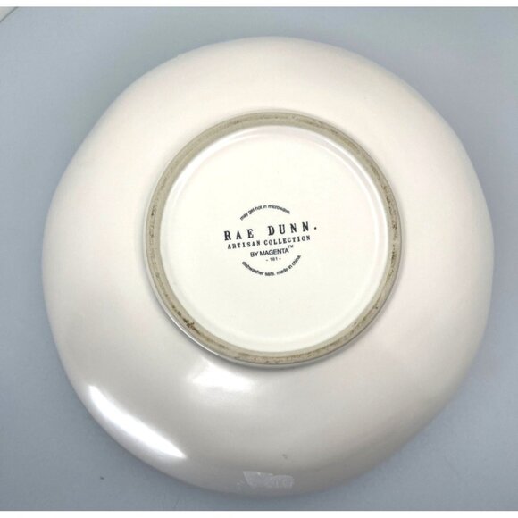 Large Blessed Burnt Orange & White Rae Dunn Mixing Bowl, 10" Diameter 4.5" Deep - Picture 5 of 7